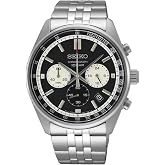 SEIKO SSB429 Men's Essentials - Black Dial Stainless Steel Band 100 Meters Water Resistant