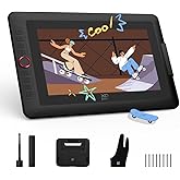 XPPen 13.3" Drawing Tablet with Screen-Artist13.3 Pro V2 16384 Pressure Pen, 8 Shortcut Keys & Red Dial for Digital Art, Grap