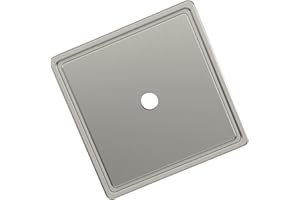 Amerock Thoreau 1-9/16 inch (40mm) Length Square Satin Nickel Cabinet Knob Backplate, BP37600G10