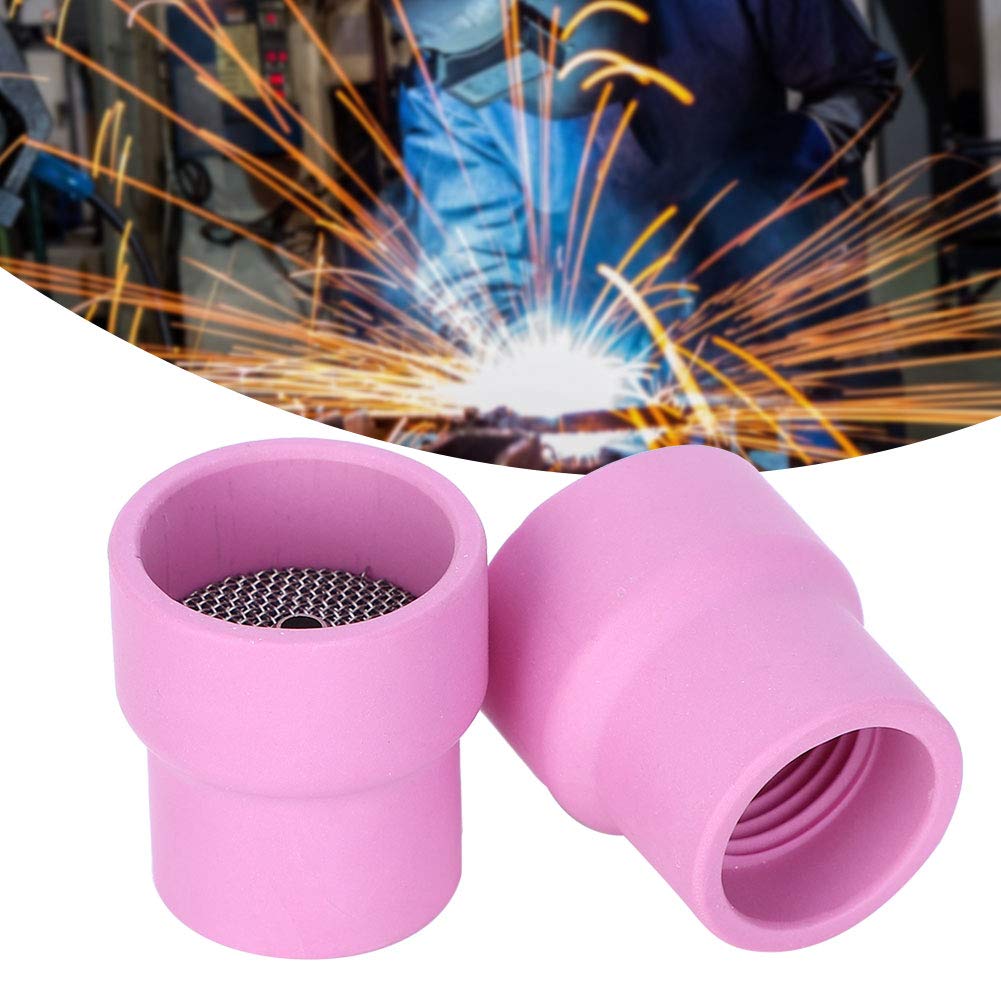 Ceramic Welding Cup, 2Pcs #12 Welding Cups for WP-9/20/25 Series Air-Cooled Welding Torch, #12 Ceramic Soldering Cup TIG Welding Equipment and Accessories