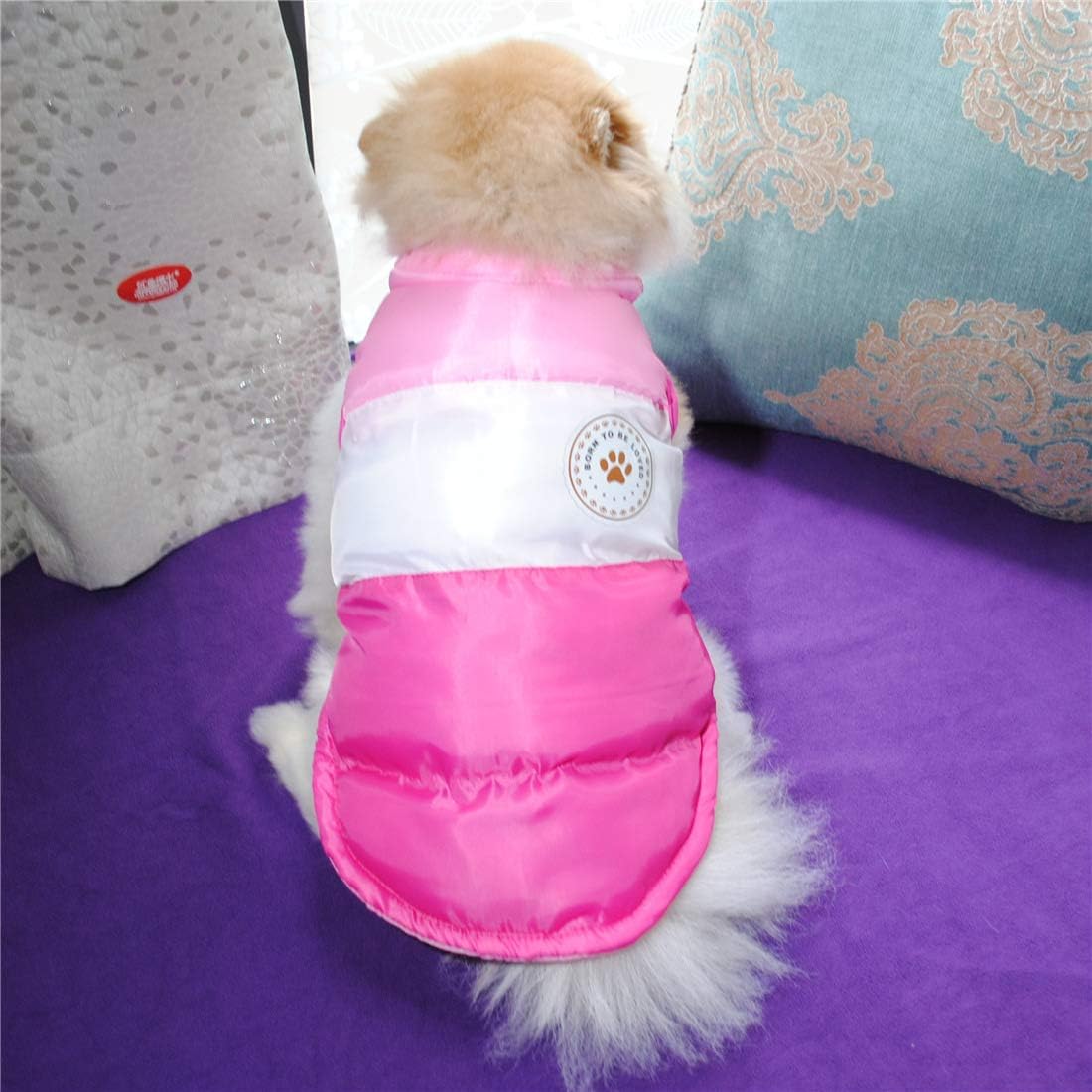 N / A Pet Winter Clothes,Dog Winter Warm Coat Jackets Dog Clothing Costume for Small Dogs Medium Dogs (L, Pink) - Image 5