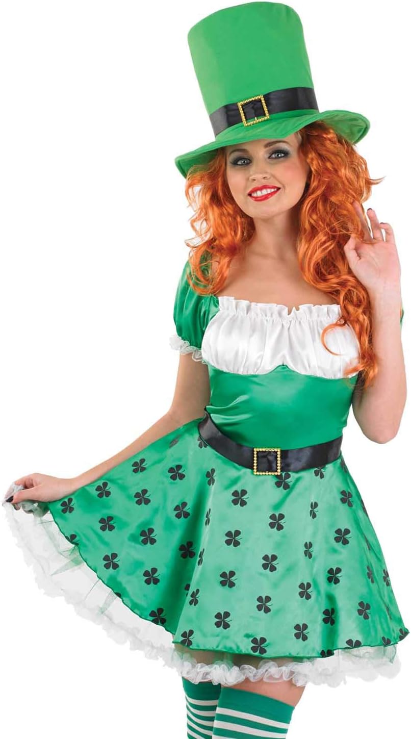 Fun Shack Womens Classic Leprechaun Adult Costume Bright Green - Small - Image 3