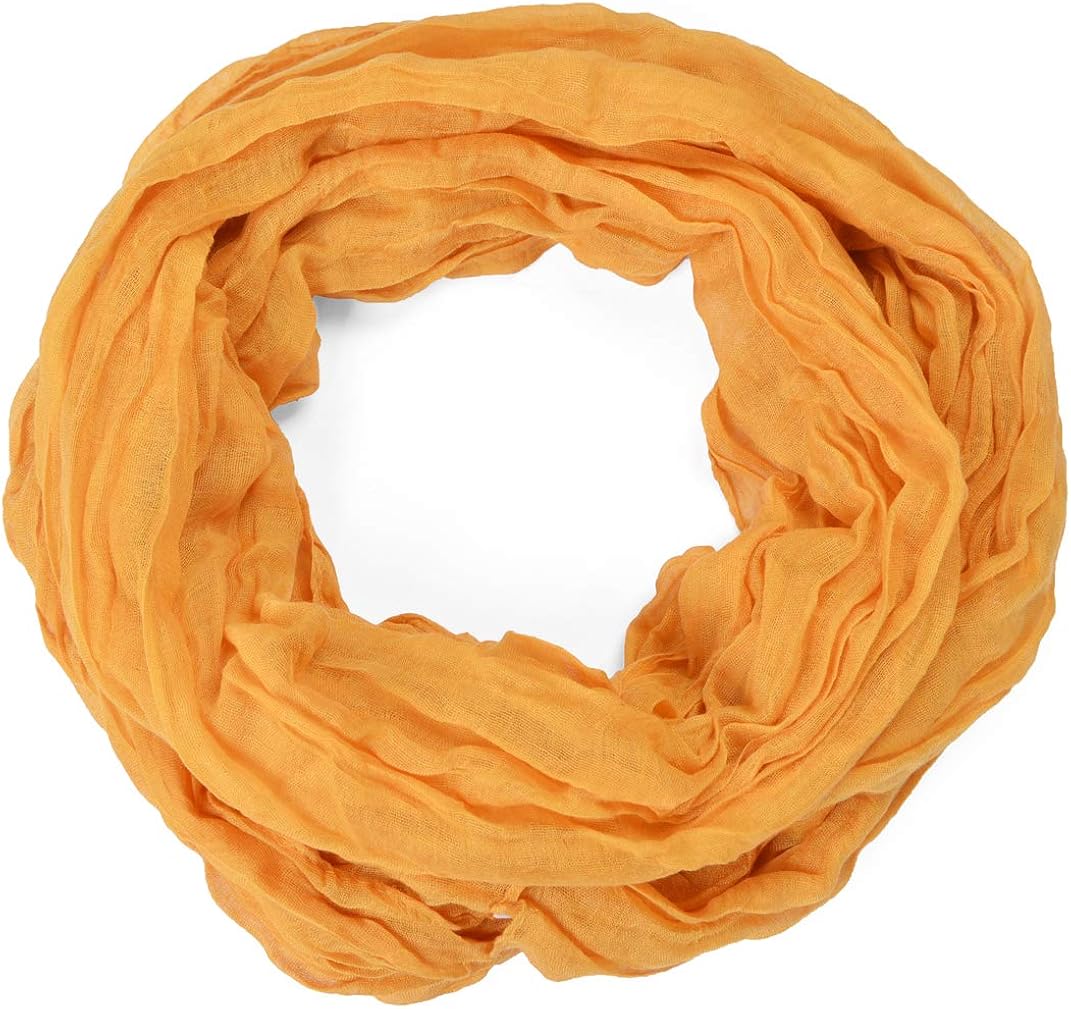 Miobo Krinkle Loop offen Schal Knitter Halstuch Unifarbe 70 x 180 Fr/&uuml;hling Sommer Herbst