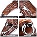 QUORA Men Genuine Leather Business Casual Brown Black Shoulder Crossbody Bag as