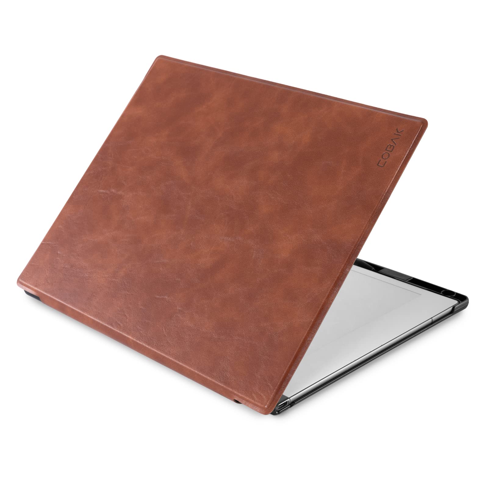 CoBak Case for Remarkable 2 Paper Tablet - Lightweight and Hard Back Shell Protective Book Folio Cover with Built-in Pen Holder - for 10.3" 2020 Released (Brown)