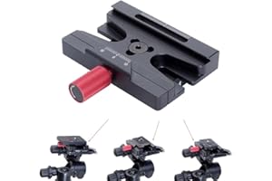 iShoot Clamp Adapter Mount Converter for Converting Arca-Swiss Fit Quick Release Plate 200PL / 410PL Plate to RC4 Tripod Clamp, Compatible with Manfrotto 405/410/488RC4/498RC4/808RC4 Tripod Ball Head