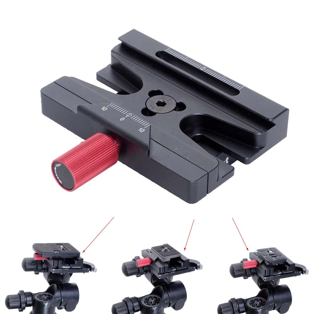iShoot Clamp Adapter Mount Converter for Converting Arca-Swiss Fit Quick Release Plate 200PL / 410PL Plate to RC4 Tripod Clamp, Compatible with Manfrotto 405/410/488RC4/498RC4/808RC4 Tripod Ball Head