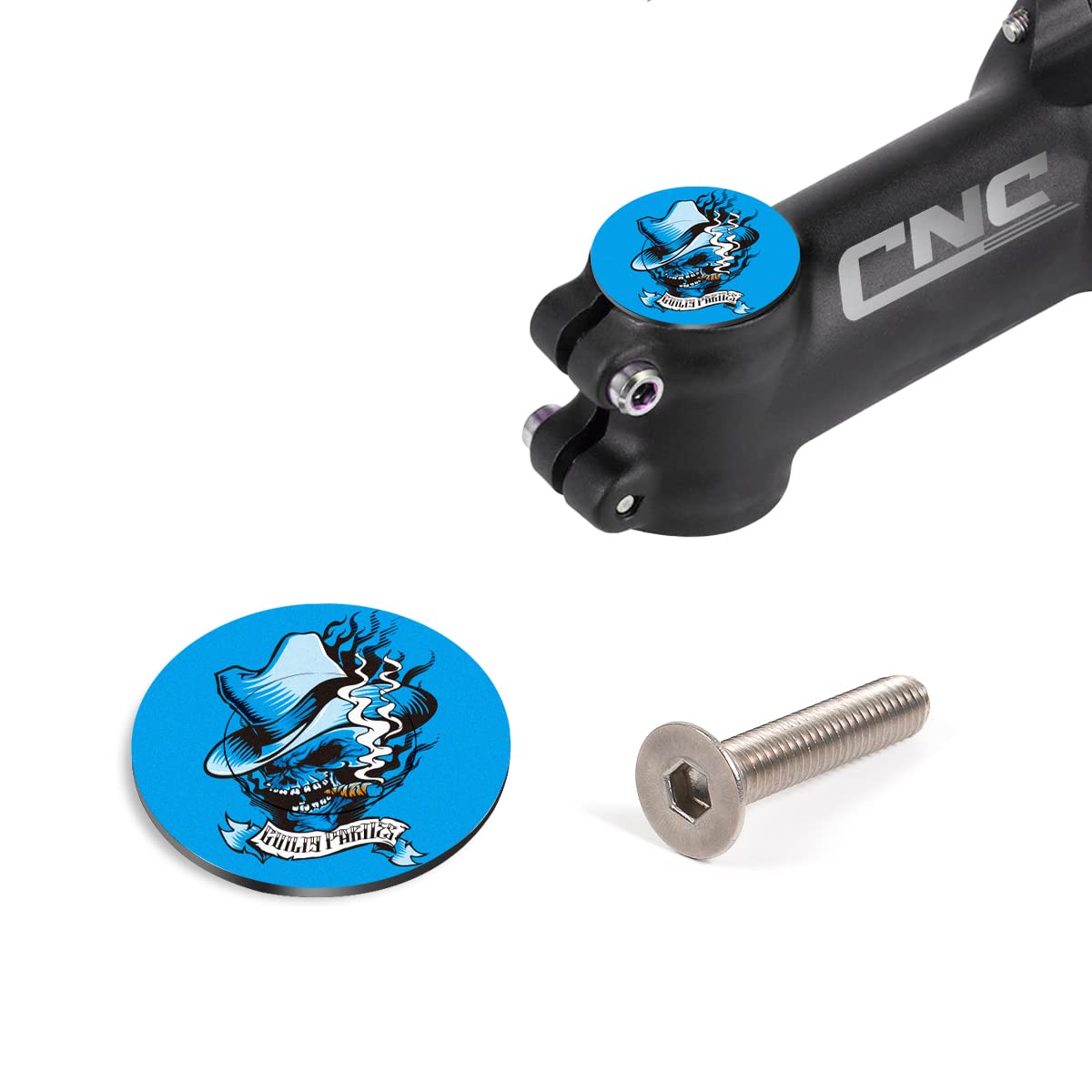 Chooee Bike Headset Top Cap MTB Jigsaw Headset Cap cover with Bolts for Road Bikes MTB 1 1/8 Stems BHD