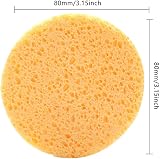 Zngou 12Pcs Large Facial Sponges Reusable Natural Cellulose Pads for Face Wash view 2