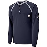 VANLENS FR Shirts for Men Flame Resistant Shirts 6.5oz Light Weight Long Sleeve Fire Retardant Shirts CAT2/HRC2