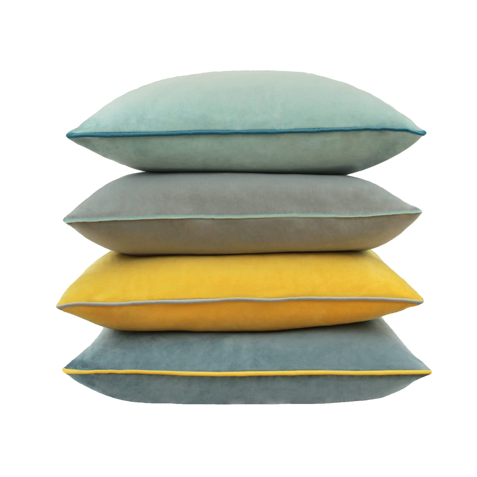 COFEDE Velvet Cushion Covers 18x18 inch Set of 4,Decorative Square Cushion Cases for Sofa Bedroom Couch,45x45 cm — image 1