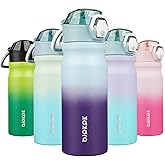 BJPKPK 18oz Insulated Water Bottle with Straw Stainless Steel Double Wall Water Bottles BPA Free Leak Proof Thermal Flask with Lockable Flip Lid and Soft Silicone Spout,Ocean Dream