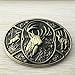 PANCY Hunter Deer Hunting Western Woods Buck Southern Antler Head Belt Buckle