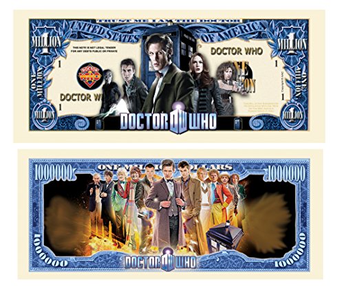 Limited Edition Doctor Who Collectible Million Dollar Bill in Currency Holder