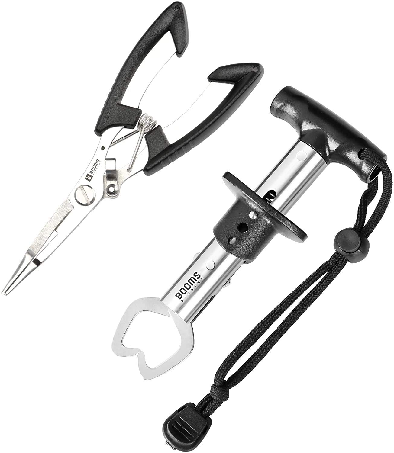 Booms Fishing H1027 Fishing Pliers Scissors Stainless Steel and Fish Lip Gripper Combo
