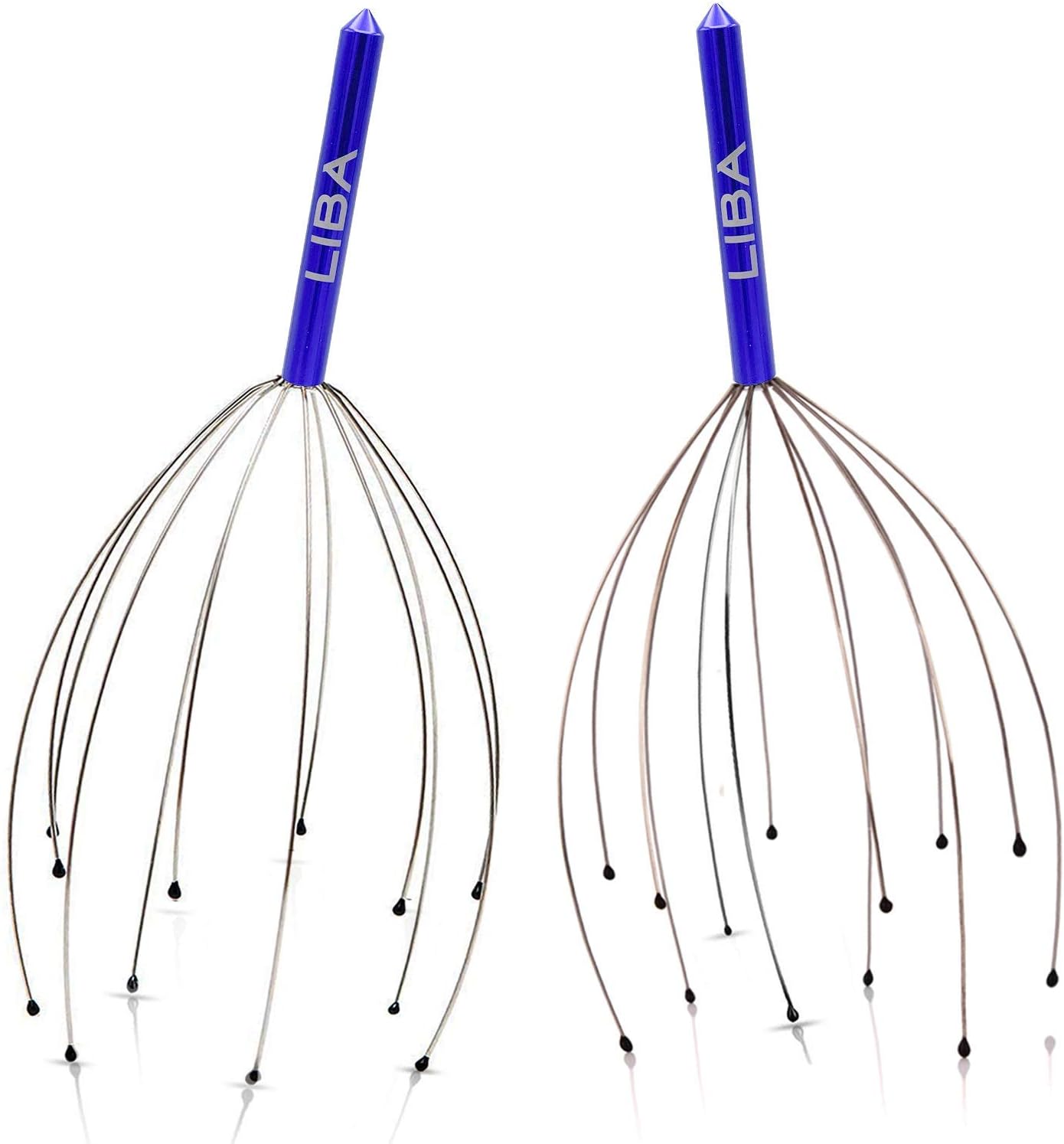 Amazon Com Scalp Massager Tool 2 Pack For A Rejuvenating Head Hair Scratcher Massage By Liba No Painful Scratches Tangling Or Hair Pulling Wires W Gentle Rubber Beads Blue 12 Wire Health Personal Care