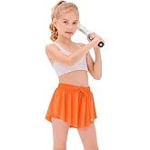 Stelle Girls Butterfly Shorts with Pockets Athletic Running Sports Skirt | 2 in 1 Sports short, 5-16 Years, Lightweight, Breathable, Quick-dry, Compression liner, 2 Inner pockets, Elastic waistband