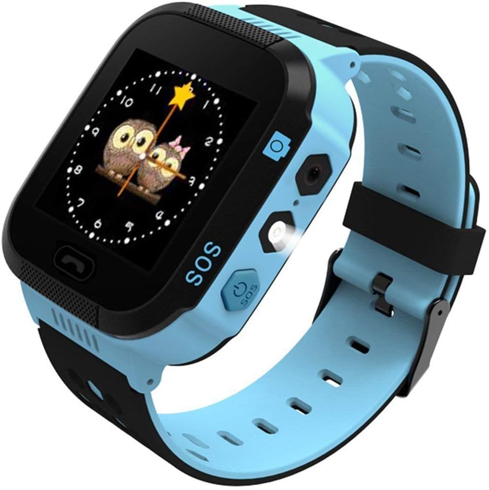 SZBXD Kids Waterproof Smart Watch,with GPS/LBS Touch Screen SOS Voice Chatting Camera Games Intelligent Watch for Boys and Girls Birthday Gift (Sky Blue)