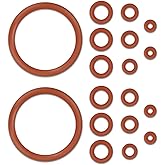 18 PCS Seal O-Ring Kit Gasket Seal Set Fit for Saeco Philips Gaggia, Professional Coffee Machine O'Rings for Boiler Outlet Pin and Brew Unit, Food Grade Silicone Ring for Saeco Daily Replacement