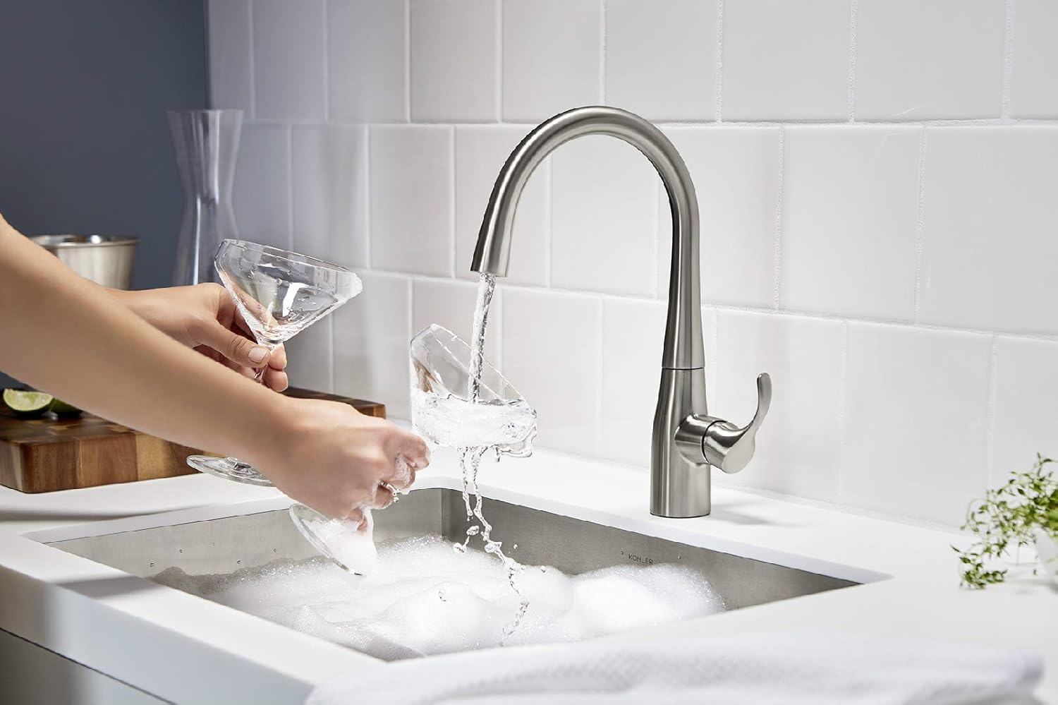KOHLER K-22034-VS Simplice(R) Bar Sink Faucet, Vibrant Stainless - - 