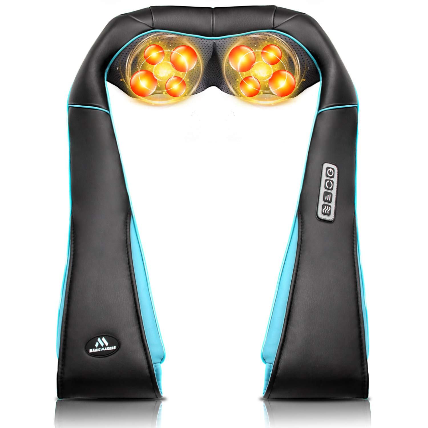 Back Neck Shoulder Massager with Heat - Deep Tissue Kneading Electric Back Massage for Neck, Back, Shoulder, Waist, Foot - Shiatsu Full Body Massage, Relax Gift for Her/Him/Friend/Dad/Mom