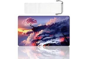 LIUYANZE Board Game TCG Playmat Table Mats Games Size 60X35 cm Mousepad Compatible for MTG RPG CCG Trading Card Game Play mats (Pink Tree)