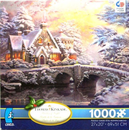 THOMAS KINKADE Painter of Light Winter at Lamplight Manor 1000 Piece Jigsaw Puzzle MADE IN USA