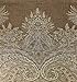Peach Couture Soft Vintage Persian Paisley Printed Solid Pashmina Shawl Scarf (Tan)