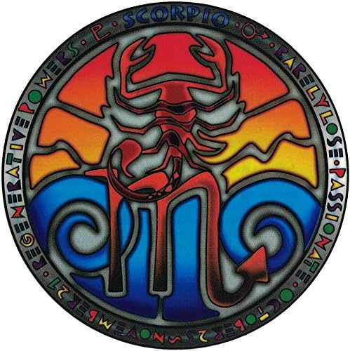Scorpio - Astrological Sign Window Sticker / Decal (4.5" Circular)