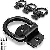 1/2" Heavy Duty Forged D Ring, 12000Lbs Break Strength Tie Down Anchors Hooks, for Trailers, Trucks, and Cargo Tie Downs (Bolt-On, 4 Pack)