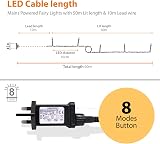 ANSIO Christmas Lights 500 LED 50m Warm White with Timer IP44 USB? Mains view 5
