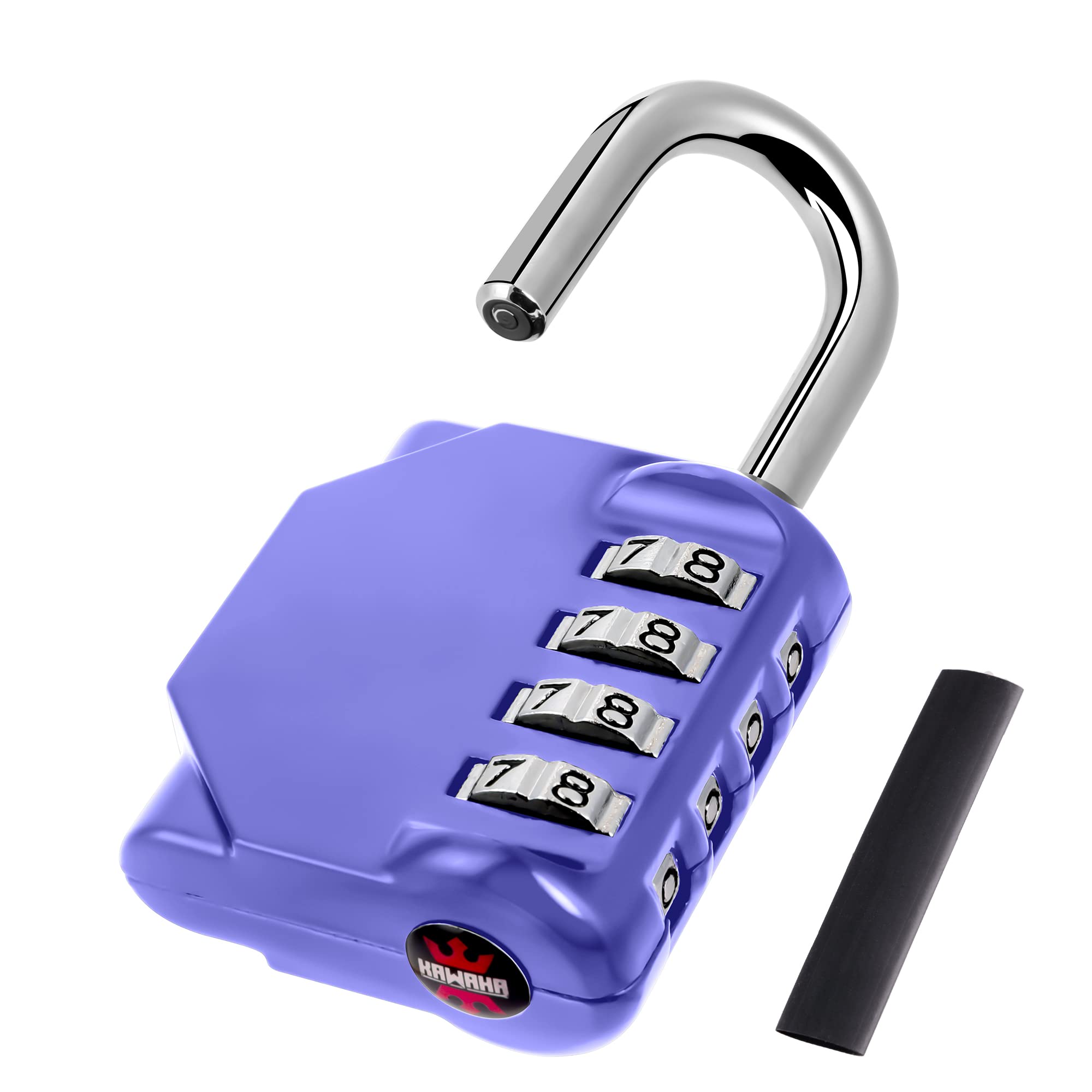 KAWAHA CL11AS Combination Lock, 4 Digit Outdoor Combination Padlock Set Your own Combination for Gym Locker Lock, School, Gates, Doors, Toolbox, Hasps and Storage — image 1