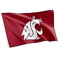 Desert Cactus Washington State University WSU Flag - 3 x 5 Feet Cougars Banner, Indoor/Outdoor Durable Fabric, 100% Polyester Design (Style 2)