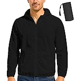 Men's UPF 50+ Light Jacket Full Zipper, Sun Protection Hoodie Jacket Long Sleeve Lightweight, Fishing,Outdoor Running