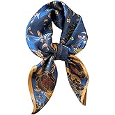 FEIBOON 100% Pure Mulberry Silk Scarfs 26"x26" Square Scarf Women Neckerchief Headscarf hair scarf bandana Gift Packed