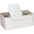 Joseph Joseph 75005 Viva Makeup Cosmetic Storage Organizer with Drawer, Large with Mirror, Shell, Cream