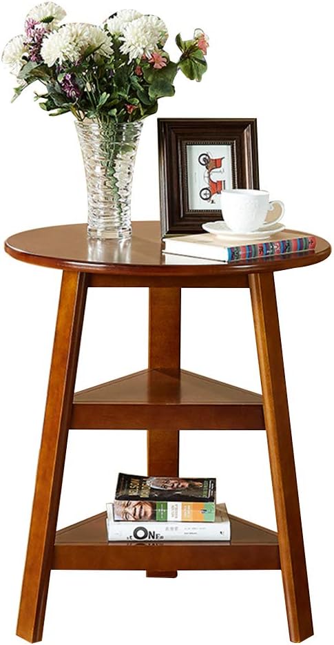 Mesa Redonda pequeña de Madera Maciza, Almacenamiento multifunción