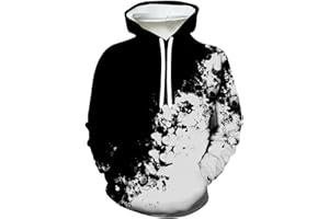 Muscularfit Hoodies for Men Graphic Funny Tie Dye Print Pullover Casual Stylish Long Sleeve Hooded Sweatshirts Loose Shirts
