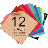Deylixay-12Pack 1/8 Thick 12 X 12 Inch 3mm Colored Cast Acrylic Sheets for Laser Cutting, Engraving, Badges, Signs, Decor, Crafts, and Creative DIY Projects Protective Paper Plexiglass Sheets