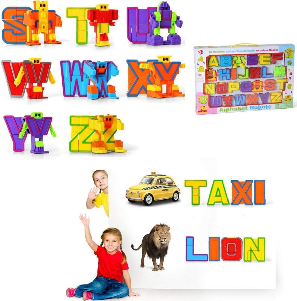 Baellar Alphabet Robot Toys Set for Kids ABC Learning for Preschool Education 26 Pieces/Set
