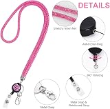 Vicloon Victorini Crystal Transparent Card Holder with Lanyard Pink view 3