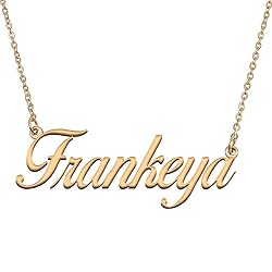 HUAN XUN Customized Custom Simple Any Name Necklace