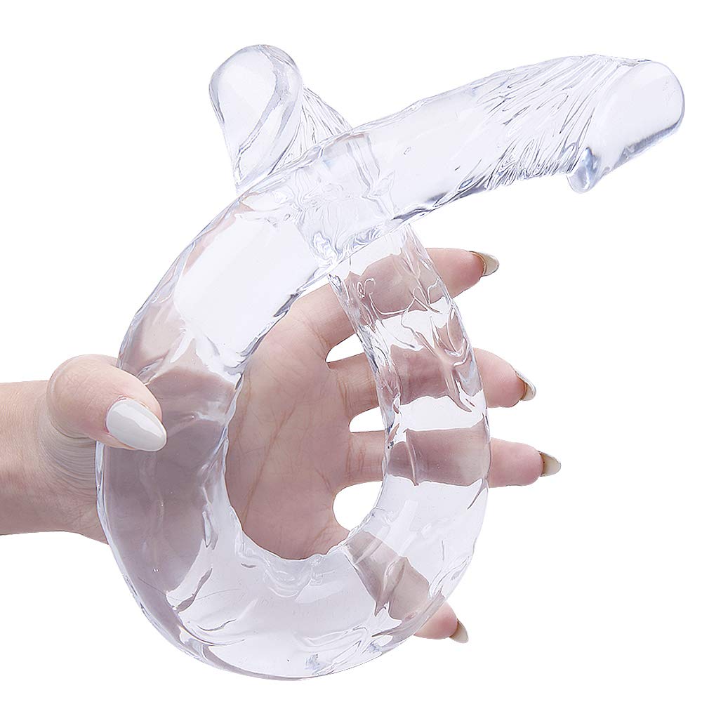 SPBMY 16.9in/43cm Exquisite Item Relax Item with for Beginners Advanced Users Toy for Women and Couples Beginners (Transparent) (Transparent)