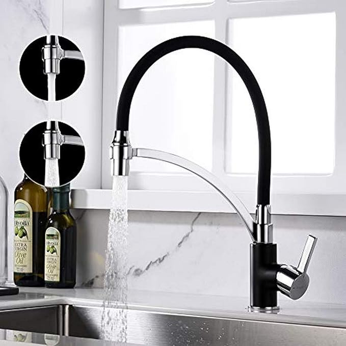 Ibergrif M22129B2 Kitchen 2 Spray Function, Sink Tap with Flexible
