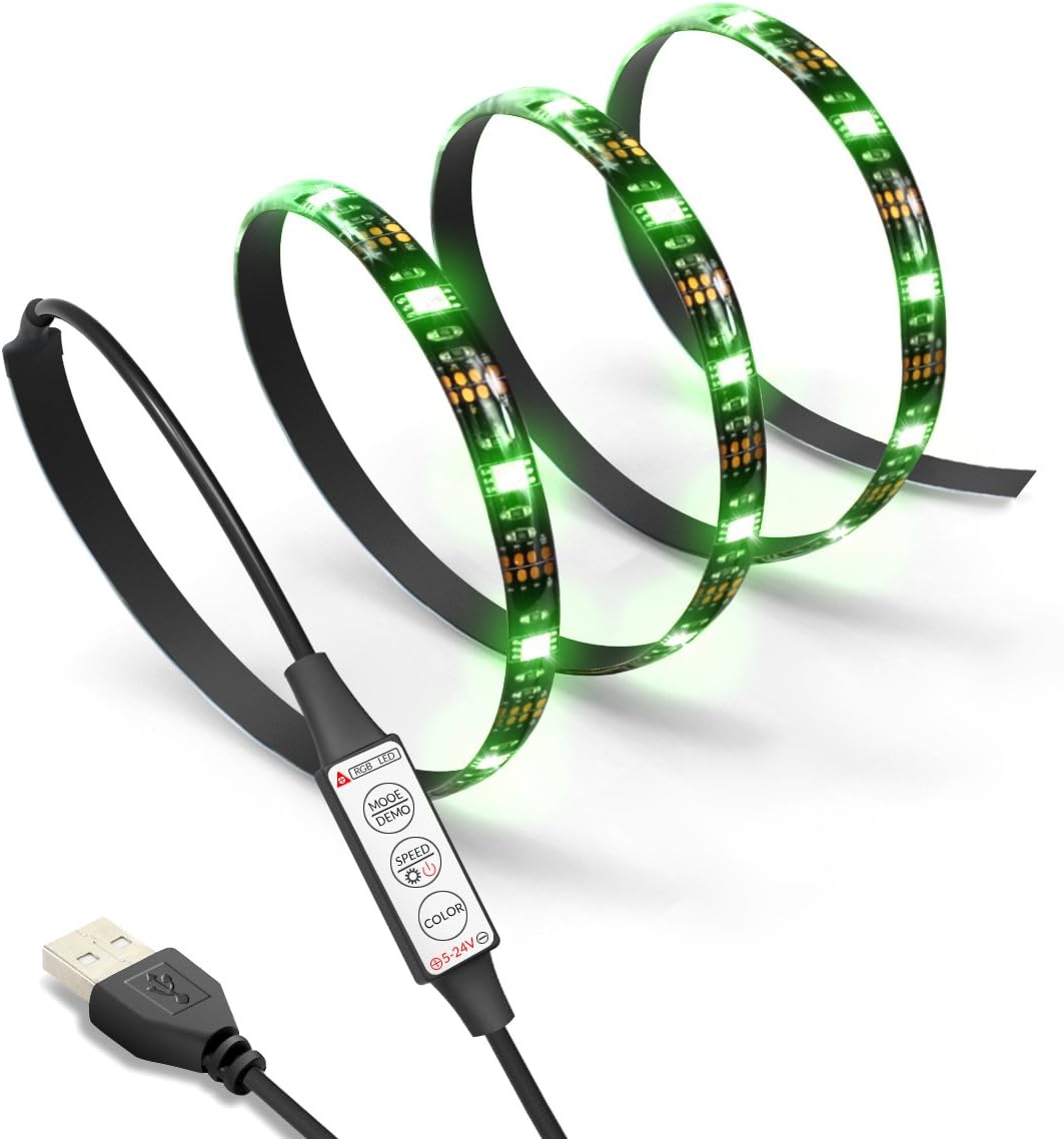 LightPlus Lighting for HDTV USB LED Strip (79") - Multi-Color LED Home Lighting for Enhanced Viewing Experience - Offers Customizable Fit and Easy Installation - Powered by Any Device with 5V 1A USB