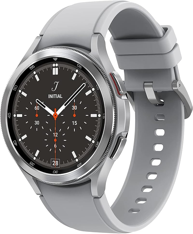 Samsung Galaxy Watch4 Classic 46mm Silver Smartwatch Rotating Bezel