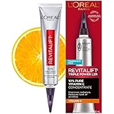 L'Oreal Paris Revitalift 10% Pure Vitamin C Face Serum for Brighter Skin & Reduced Wrinkles, Fragrance Free, 1 0z.