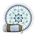 Epoch Collective Aquatic Lotus Luxury Velour Round Beach Towel with Bonus Beach Duffel Bag