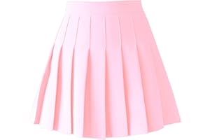 TONCHENGSD Women's High Waist Pleated Mini Skirt Skater Tennis Skirt
