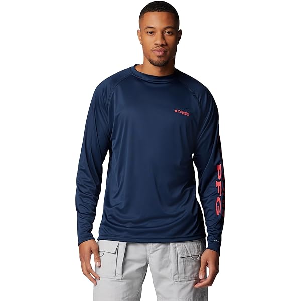 Chemise Randonnée Columbia PFG Homme - Manches Longues Bleu
